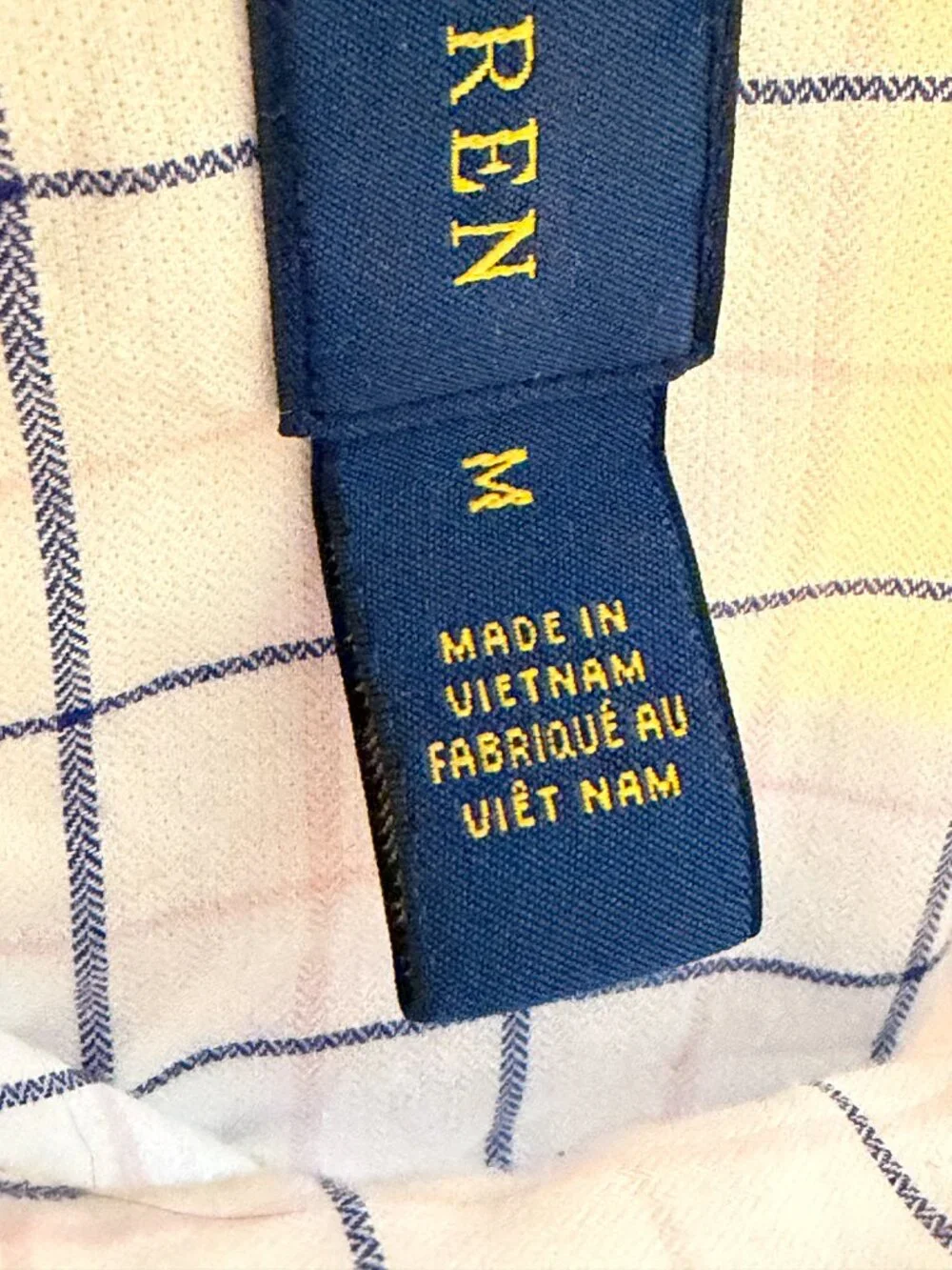 Polo Ralph Lauren Men's Plaid Dress Shirt - Medium, White/Blue/Pink
